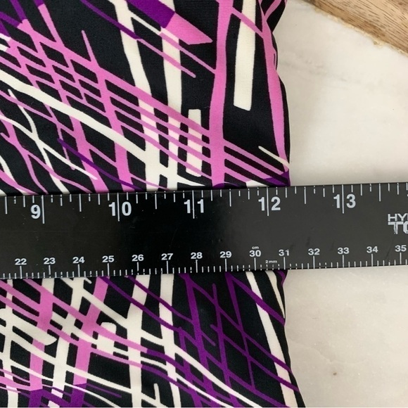 AQUA Shape Ocean One Piece Swim Suit Black and Purple Size 12. - Picture 8 of 9